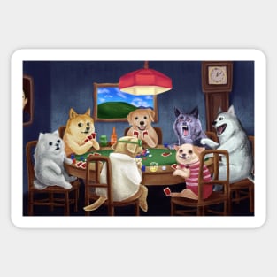 Memes Playing Poker Sticker